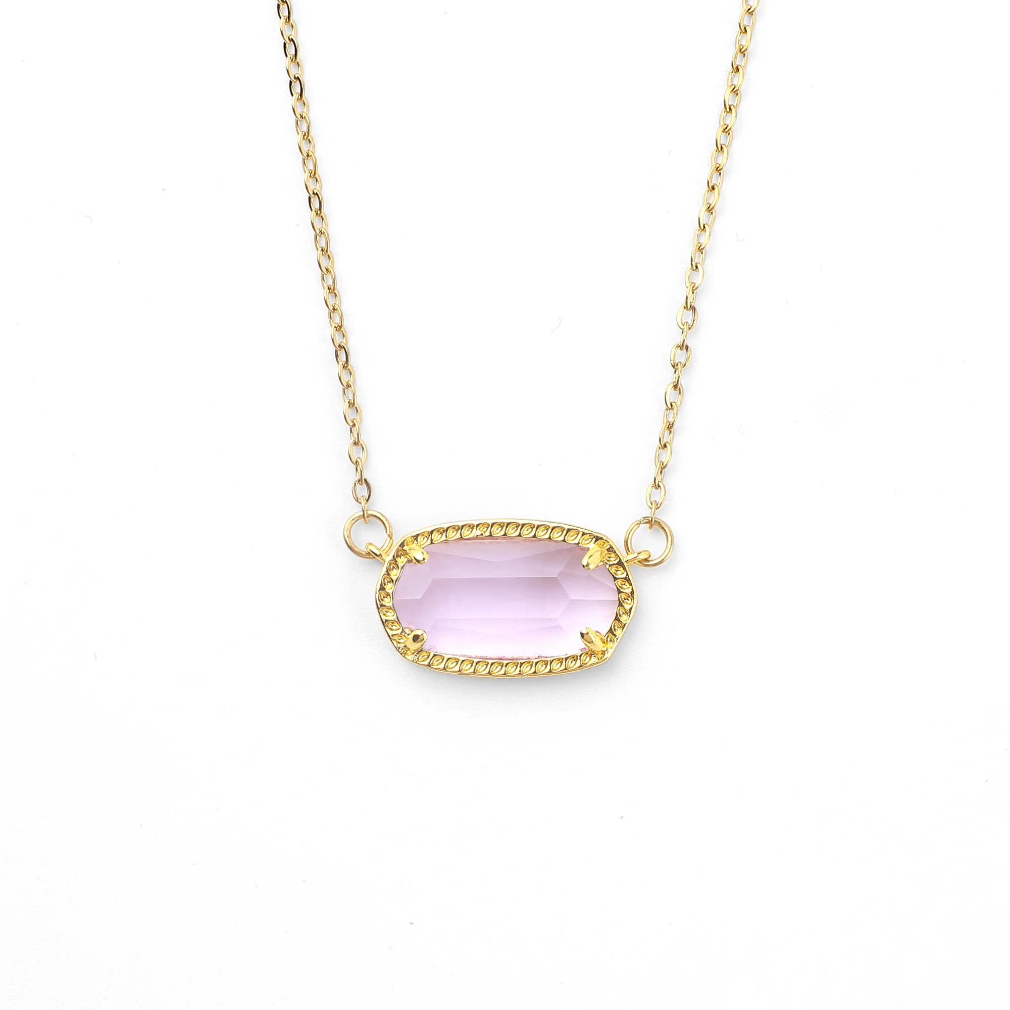 Oval Birthstone Pendant Necklace - Image 11