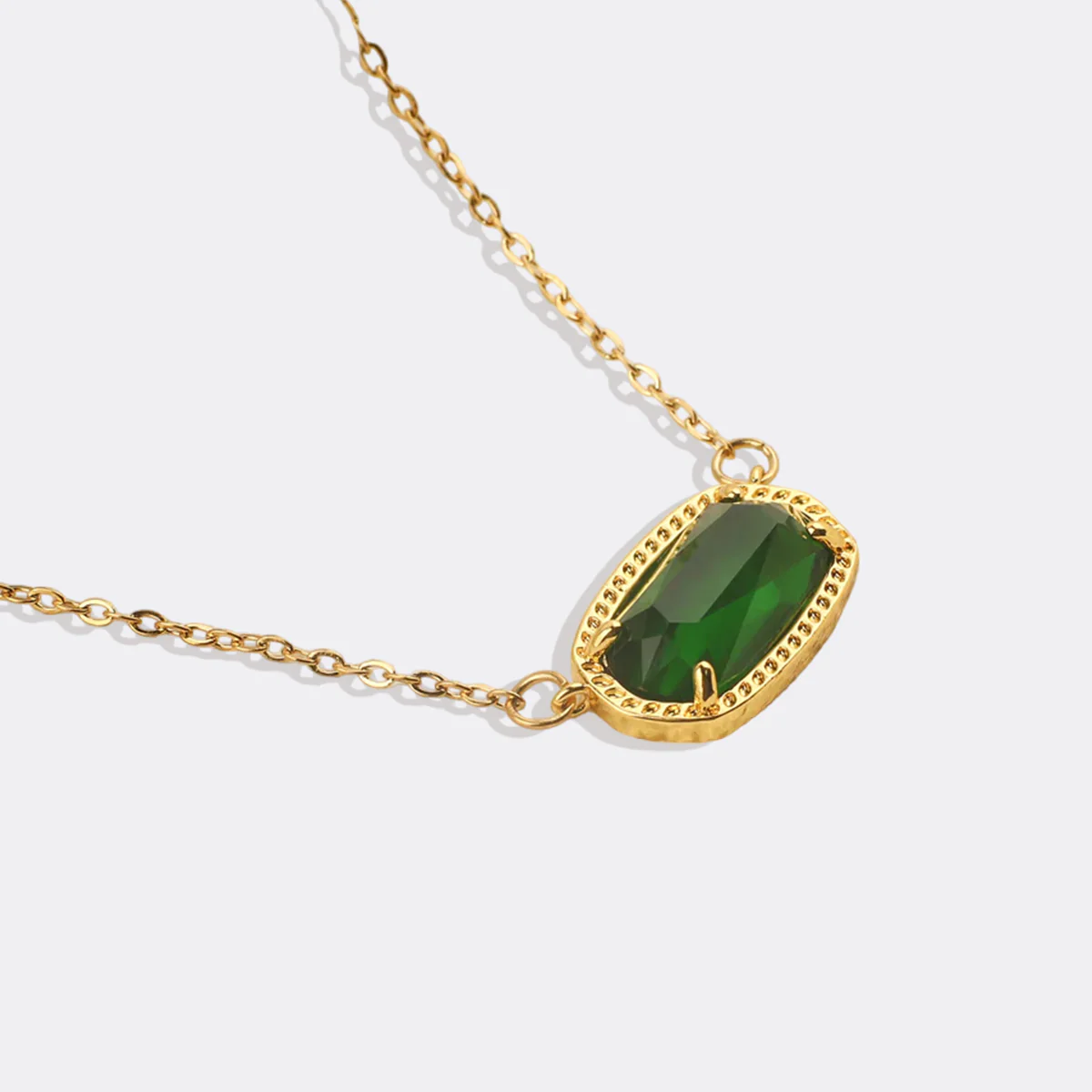 Oval Birthstone Pendant Necklace - Image 29