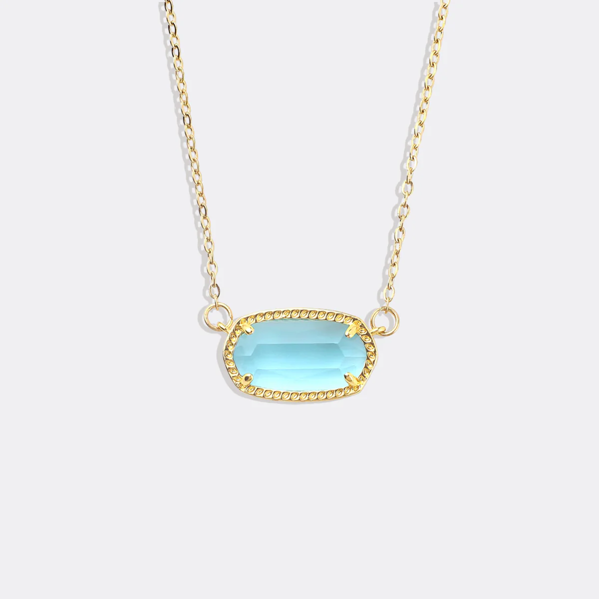 Oval Birthstone Pendant Necklace - Image 33