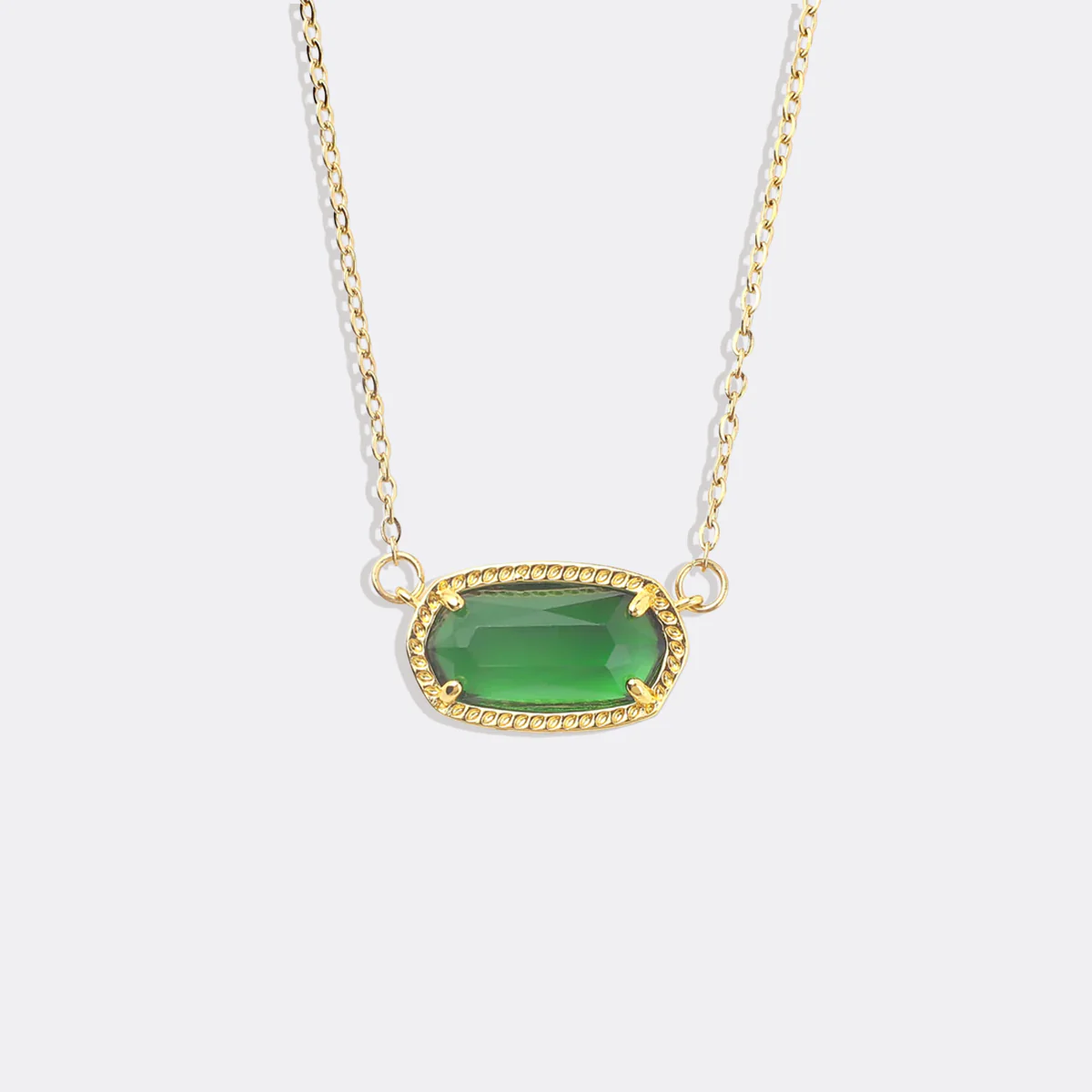 Oval Birthstone Pendant Necklace - Image 35