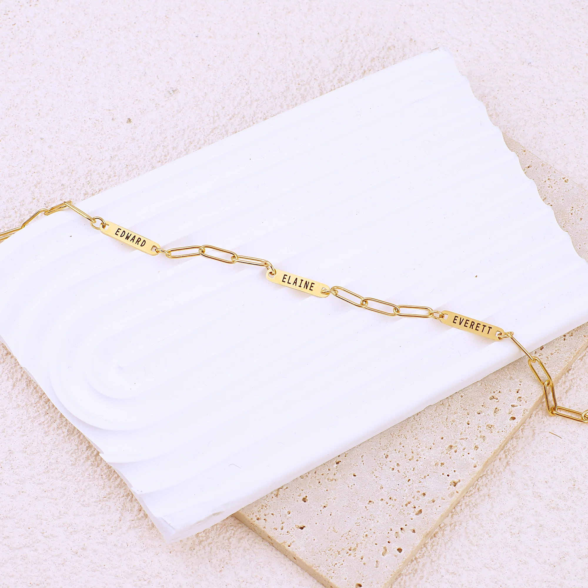Paperclip Necklace With Personalized Names - Image 13