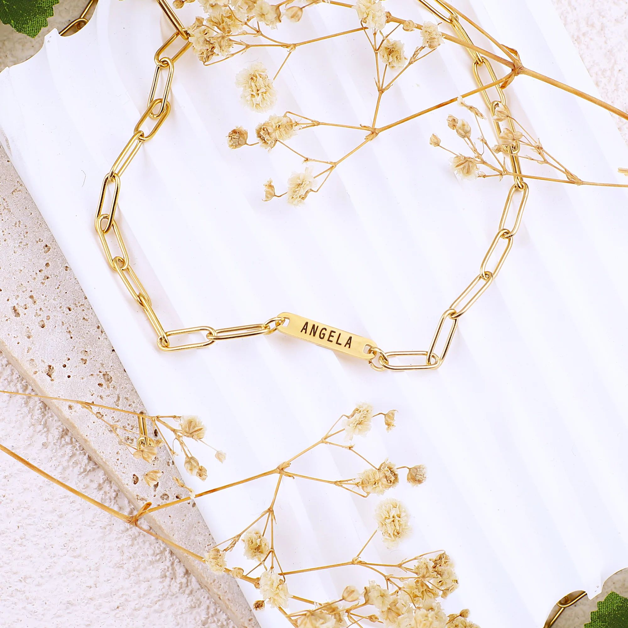 Paperclip Necklace With Personalized Names - Image 15