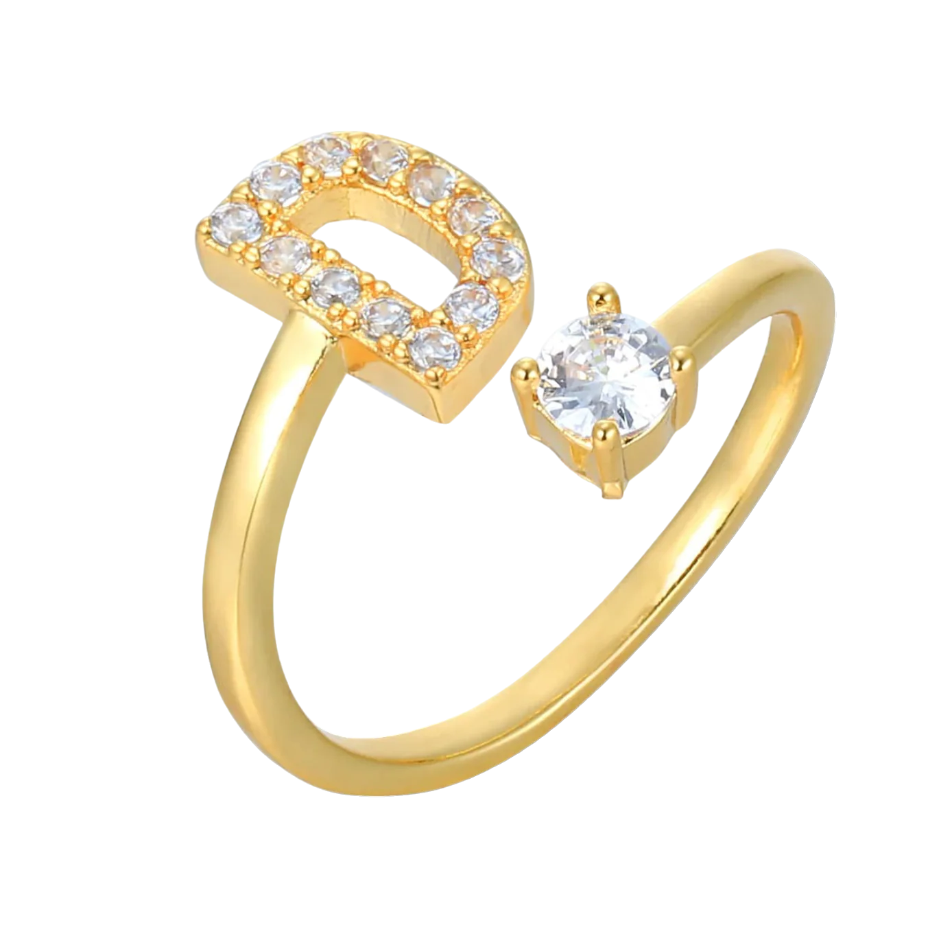Pave Adjustable Initial Ring - Image 3