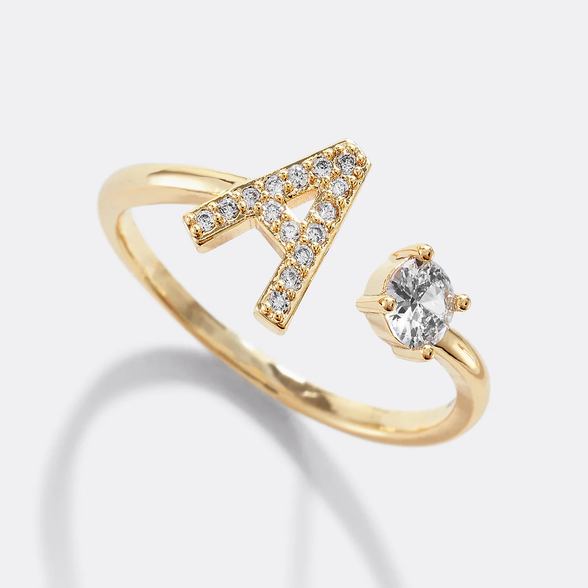 Pave Adjustable Initial Ring - Image 9