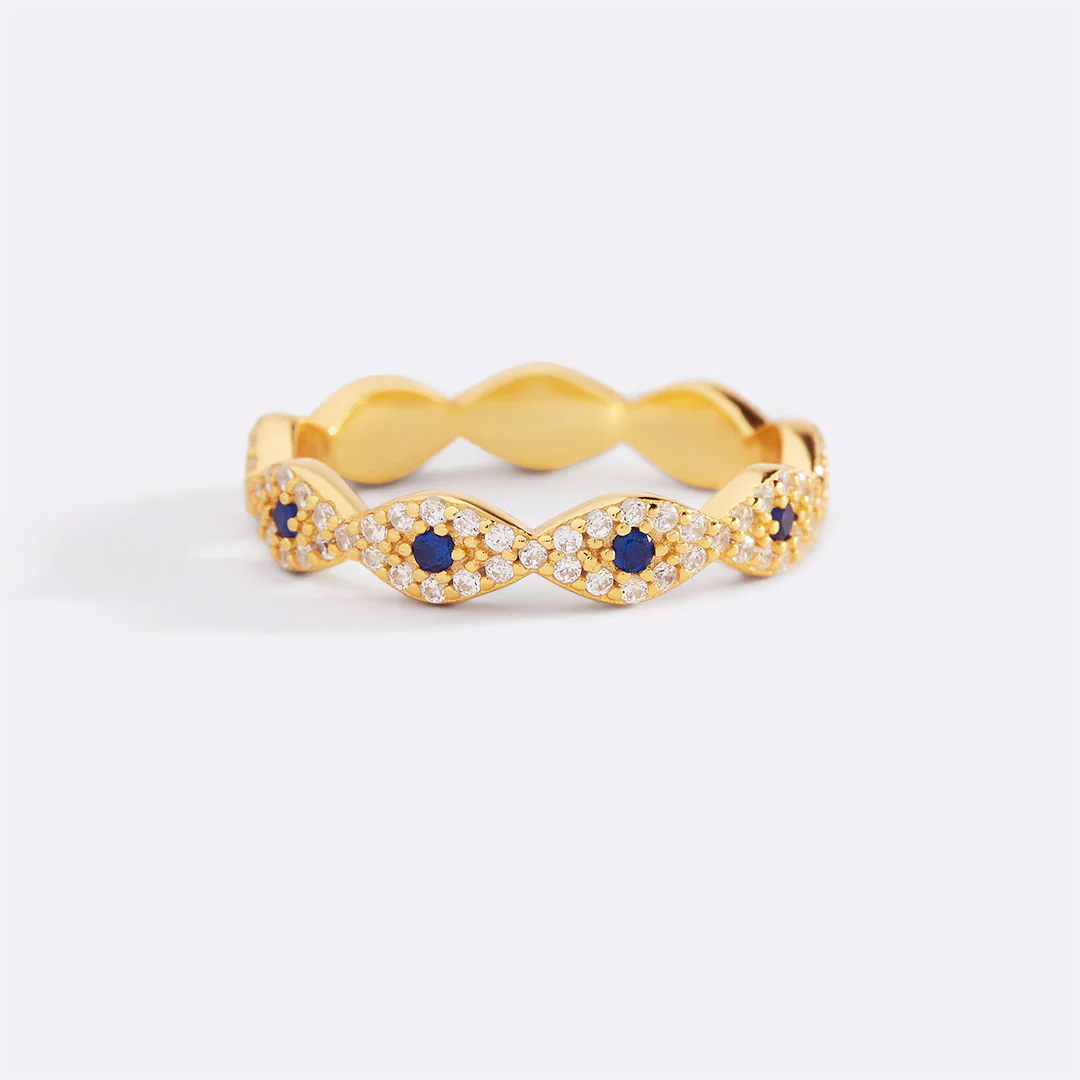 Pave Evil Eye Ring - Image 12
