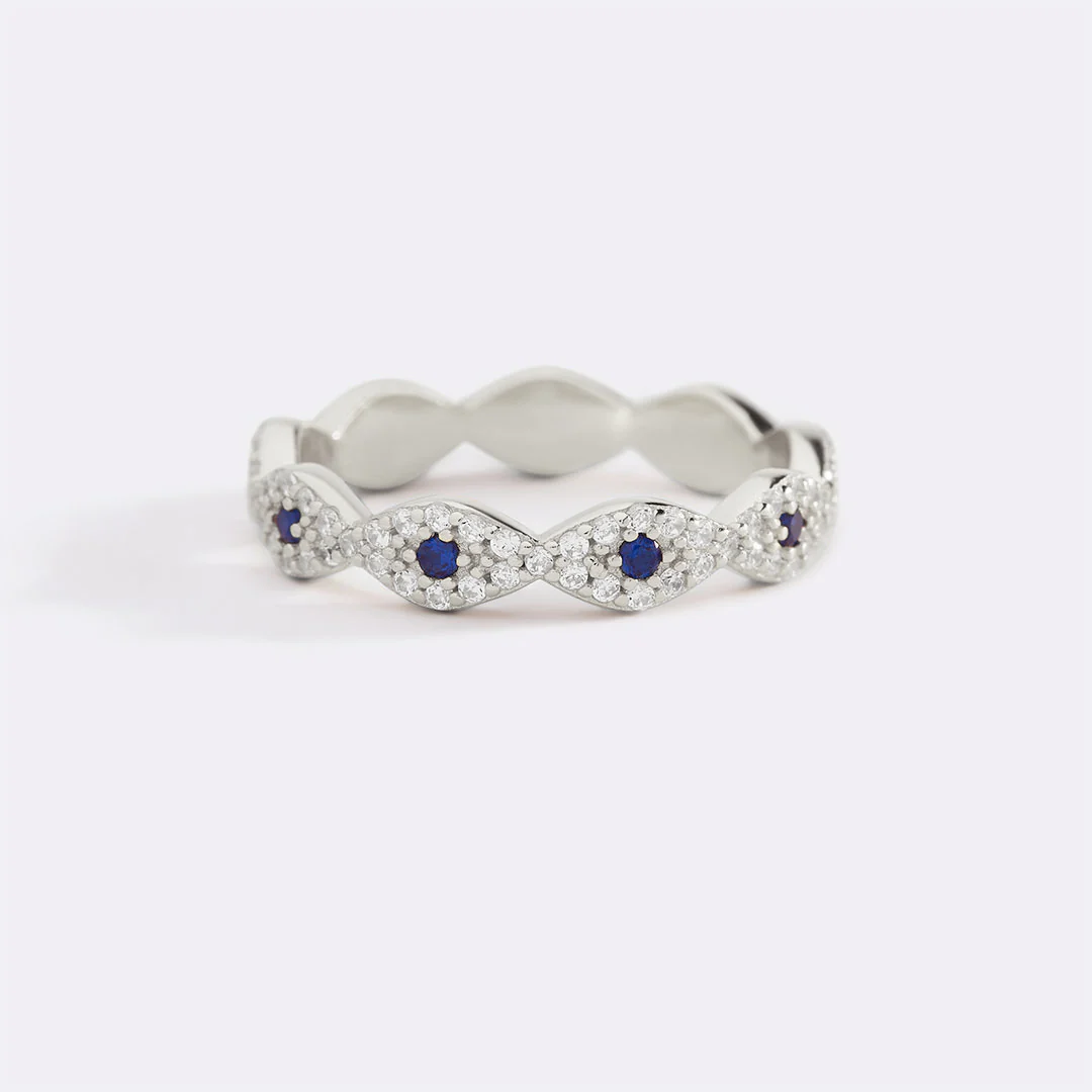 Pave Evil Eye Ring - Image 13