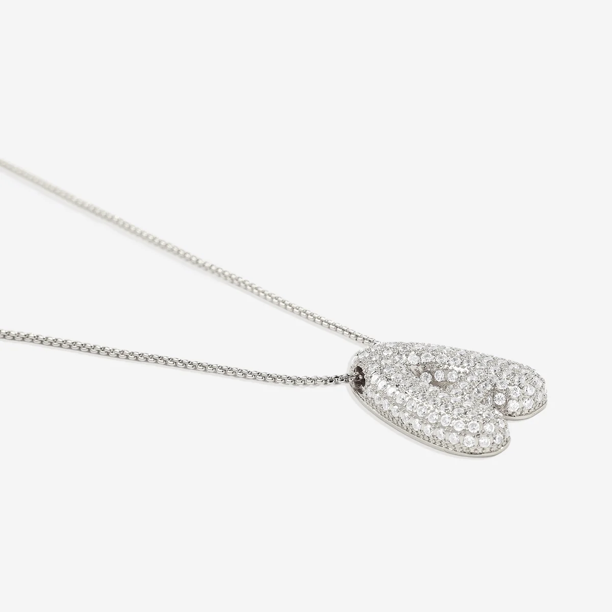 Pave Bubble Initial Necklace - Image 39