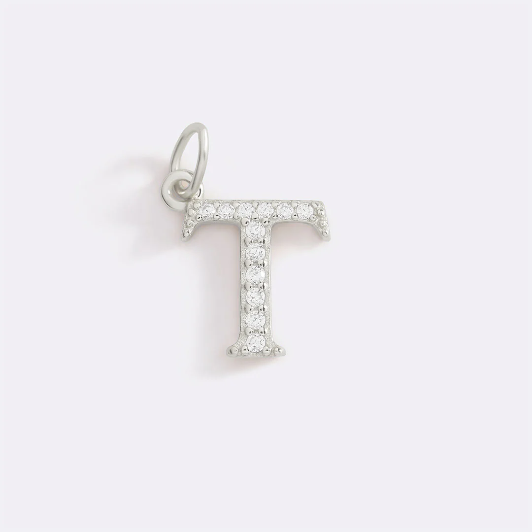 Dainty Pave Initial Charm - Image 103