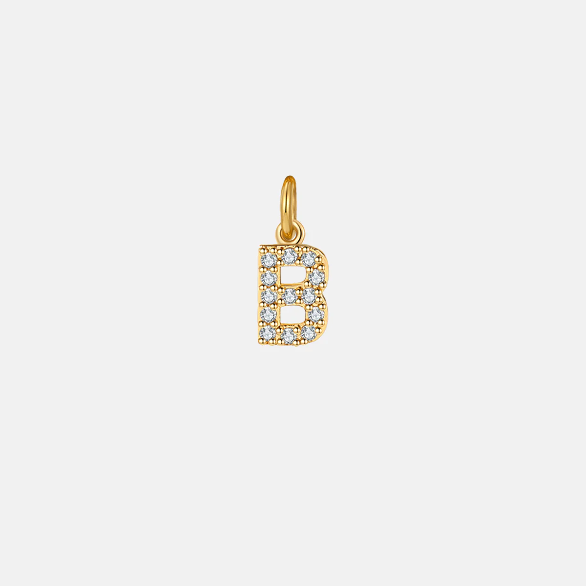 Dainty Pave Initial Charm - Image 4