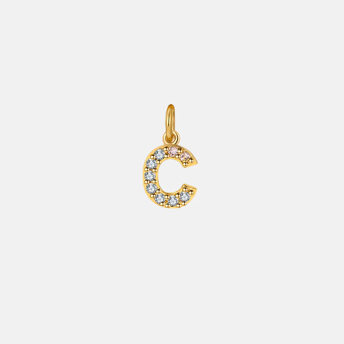 Dainty Pave Initial Charm - Image 5