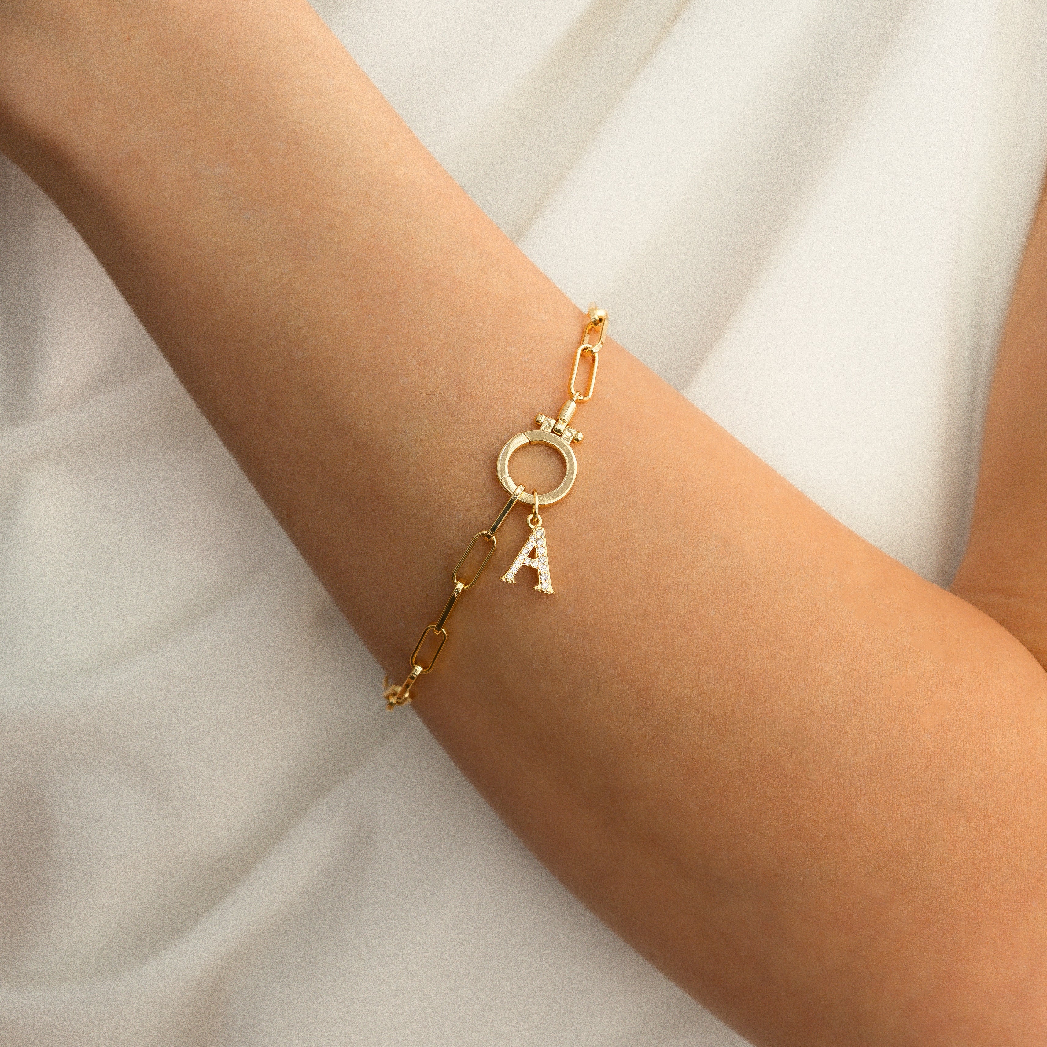 Dainty Pave Initial Charm - Image 55