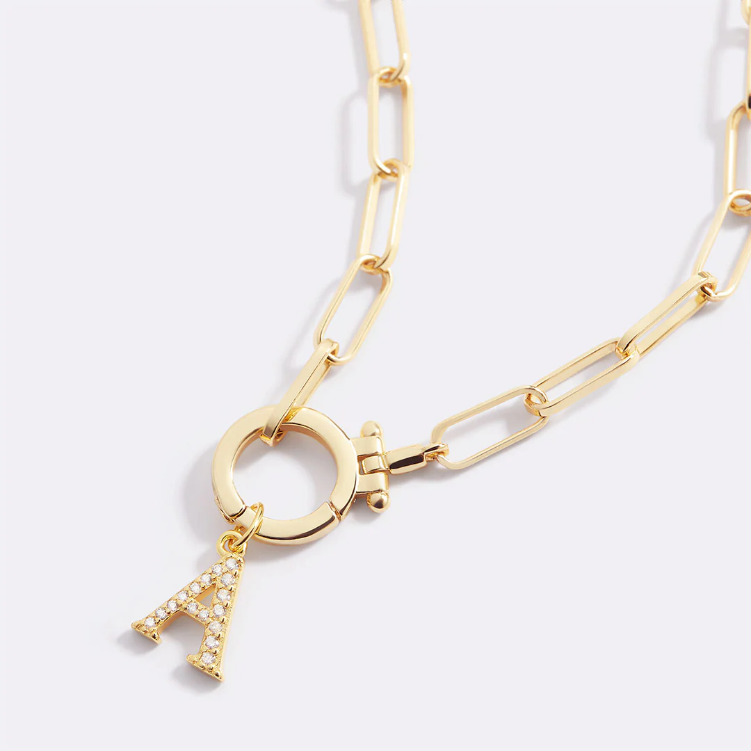 Dainty Pave Initial Charm - Image 56
