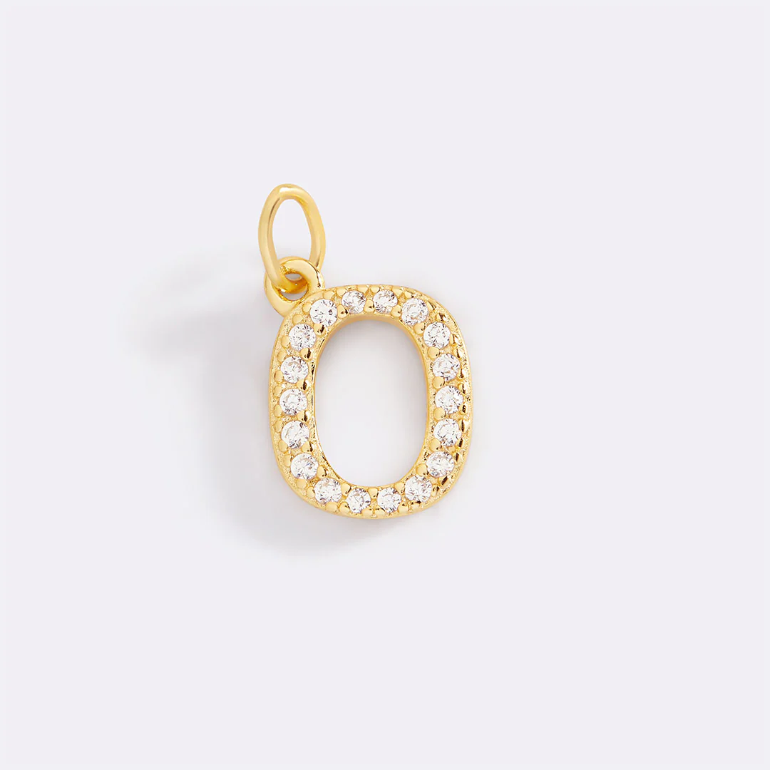 Dainty Pave Initial Charm - Image 69