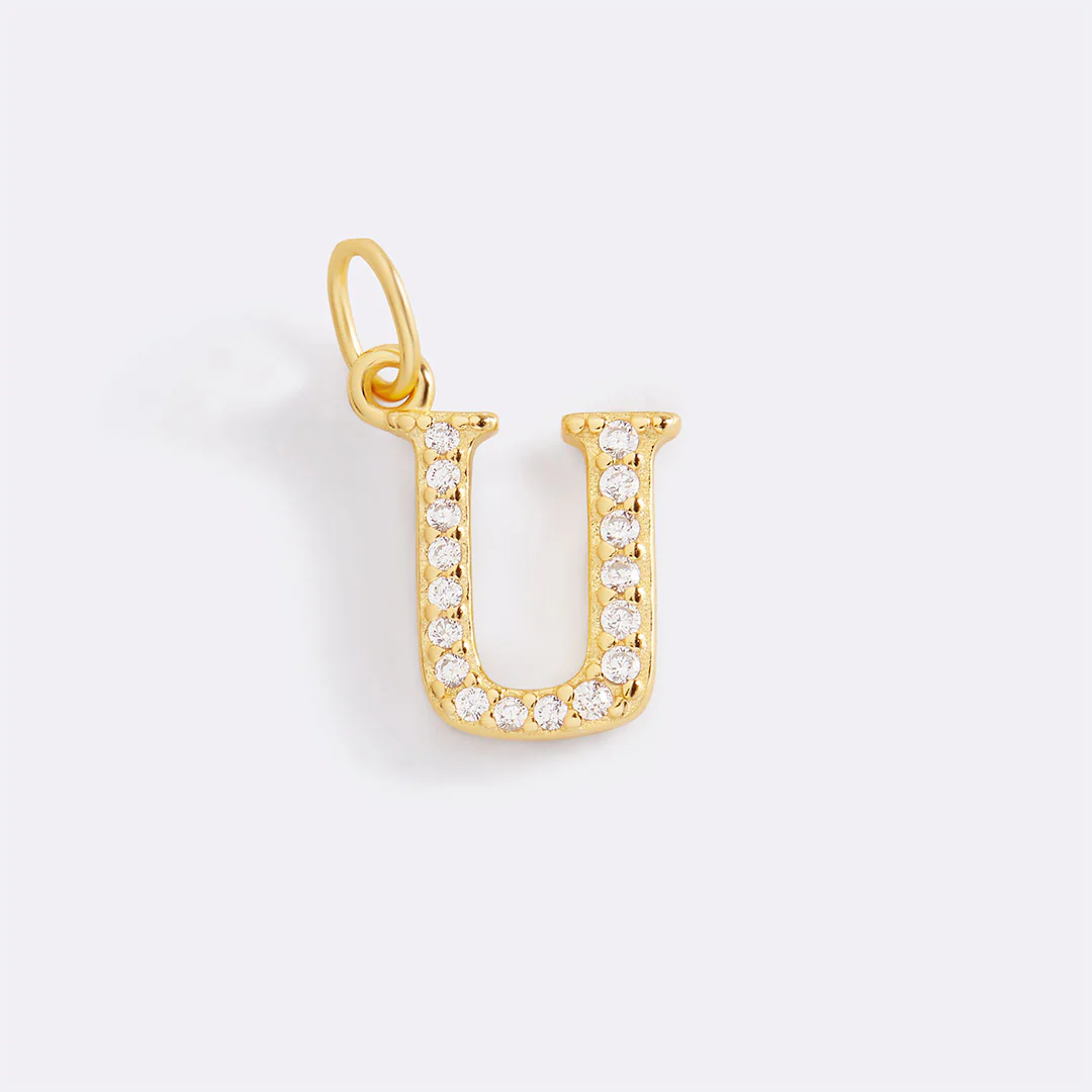 Dainty Pave Initial Charm - Image 75