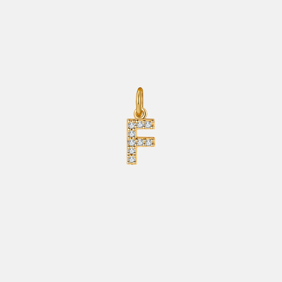 Dainty Pave Initial Charm - Image 8