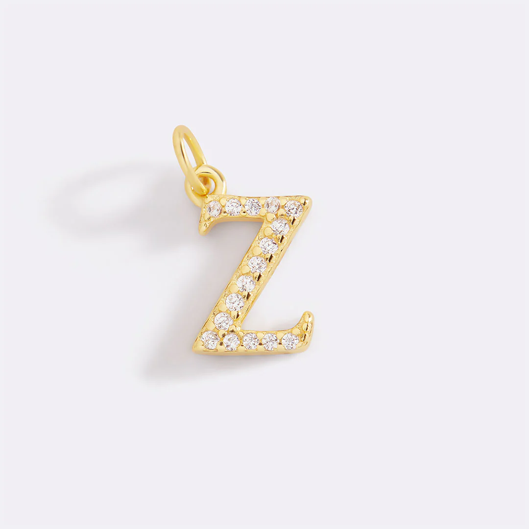 Dainty Pave Initial Charm - Image 80