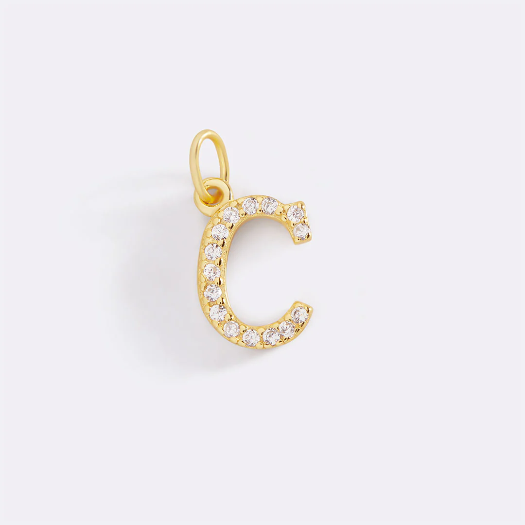 Dainty Pave Initial Charm - Image 81