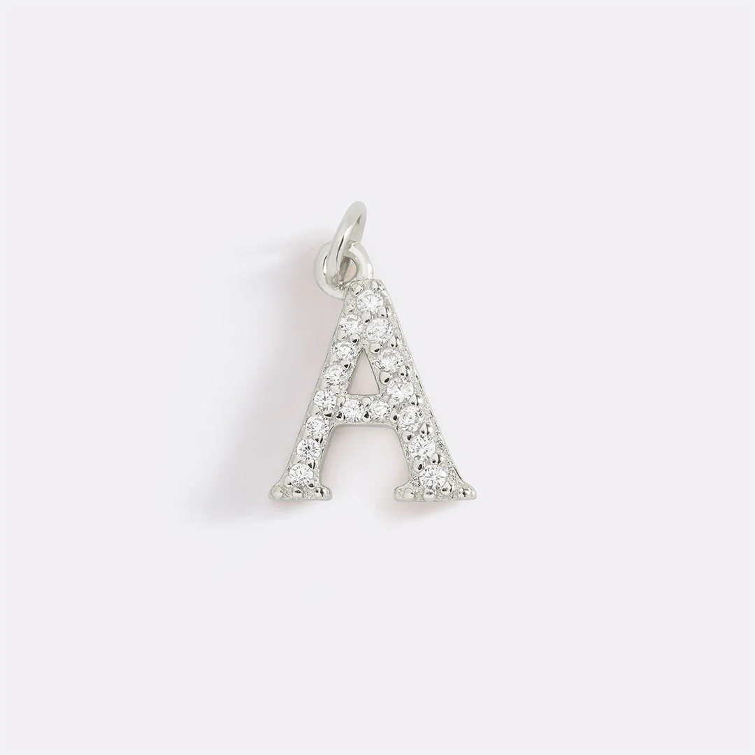 Dainty Pave Initial Charm - Image 84