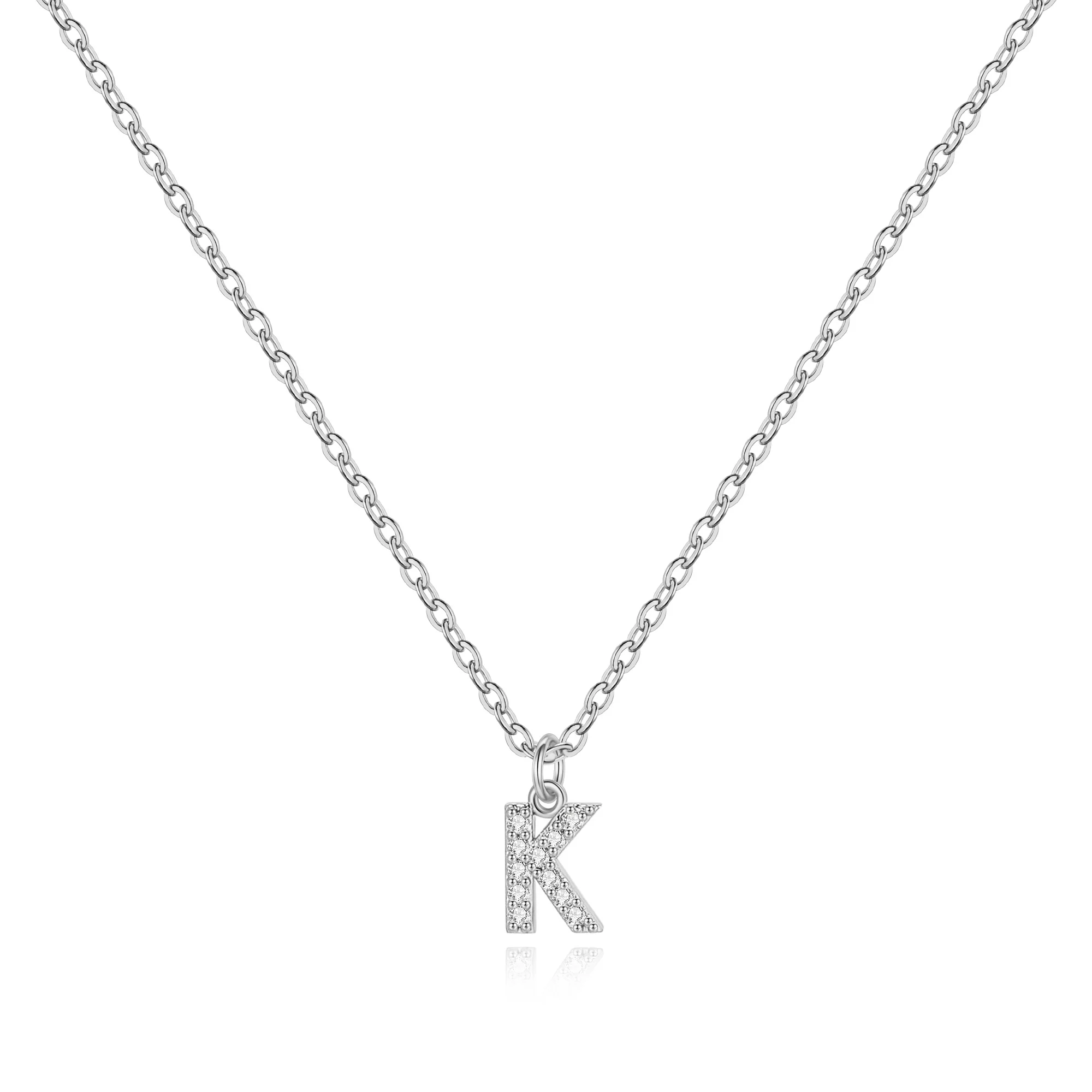 Pavé Uppercase Initial Necklace - Image 57