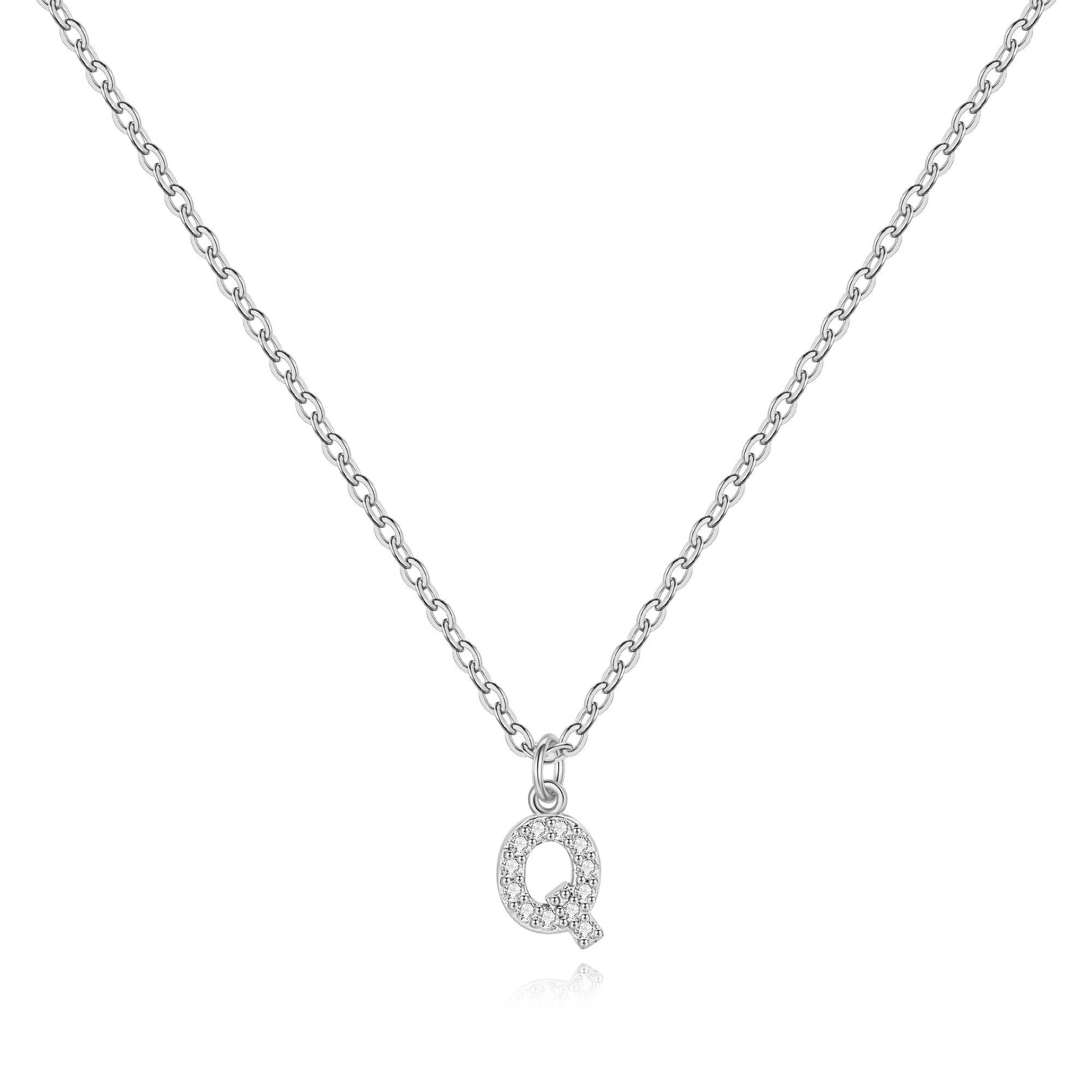 Pavé Uppercase Initial Necklace - Image 63