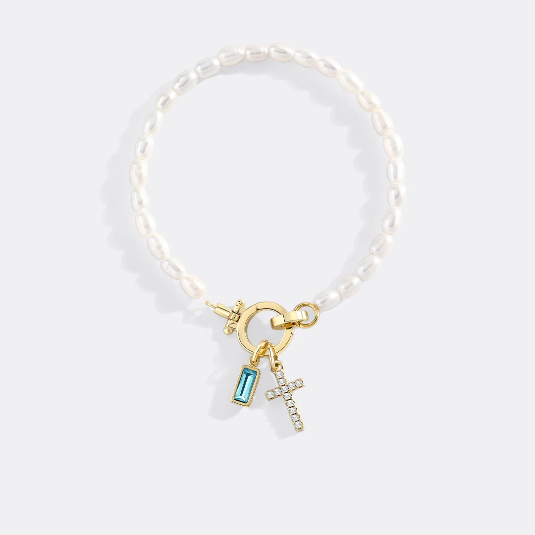 Pearl Cross Charm Bracelet - Image 16