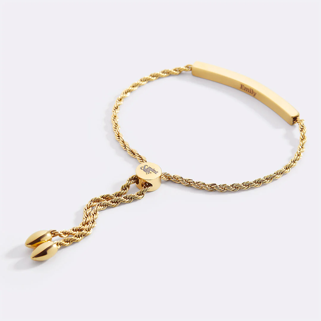 Personalized Bar Chain Bracelet - Image 6