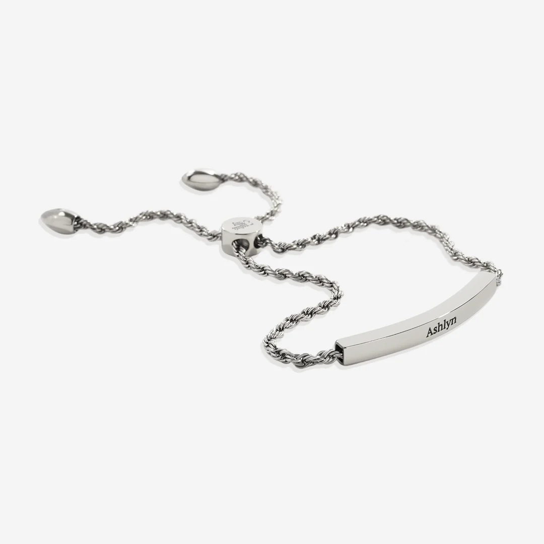 Personalized Bar Chain Bracelet - Image 9