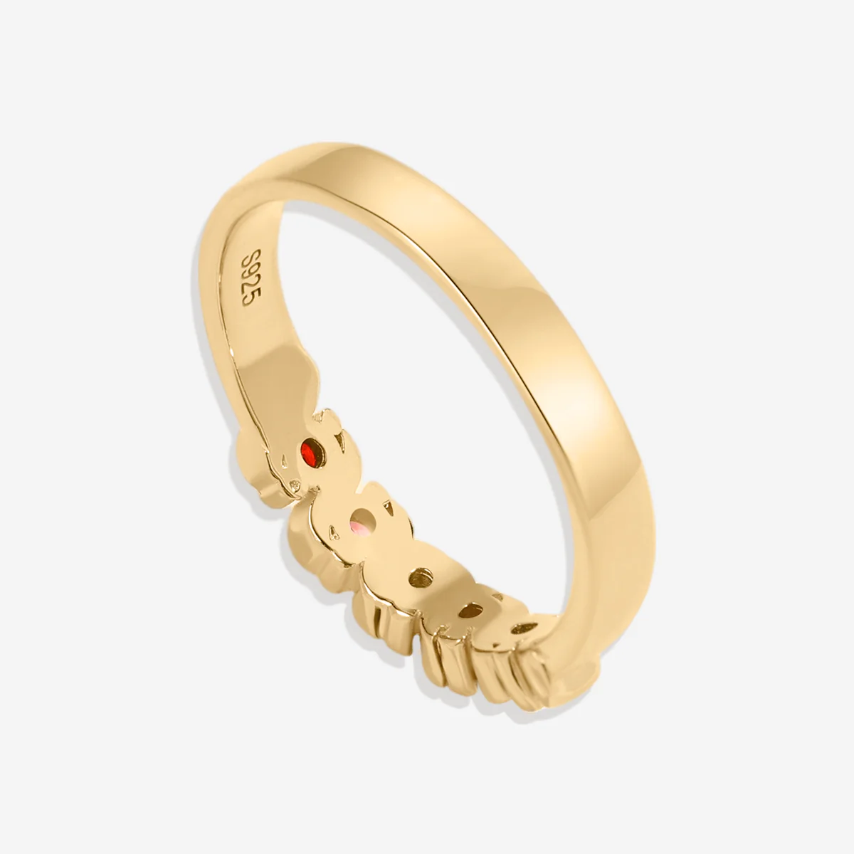Personalized Wave Birthstones Ring - Image 5