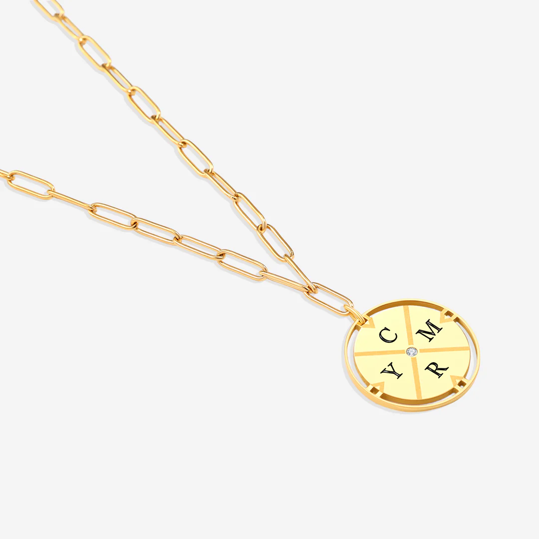 Personalized Compass Pendant Necklace - Image 10