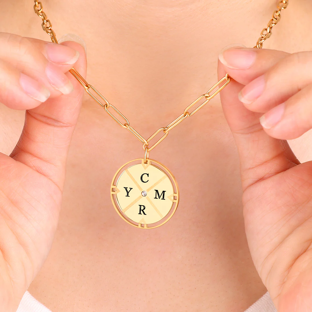 Personalized Compass Pendant Necklace - Image 5