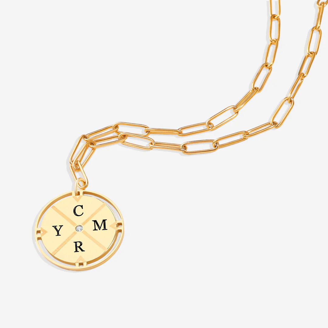 Personalized Compass Pendant Necklace - Image 8