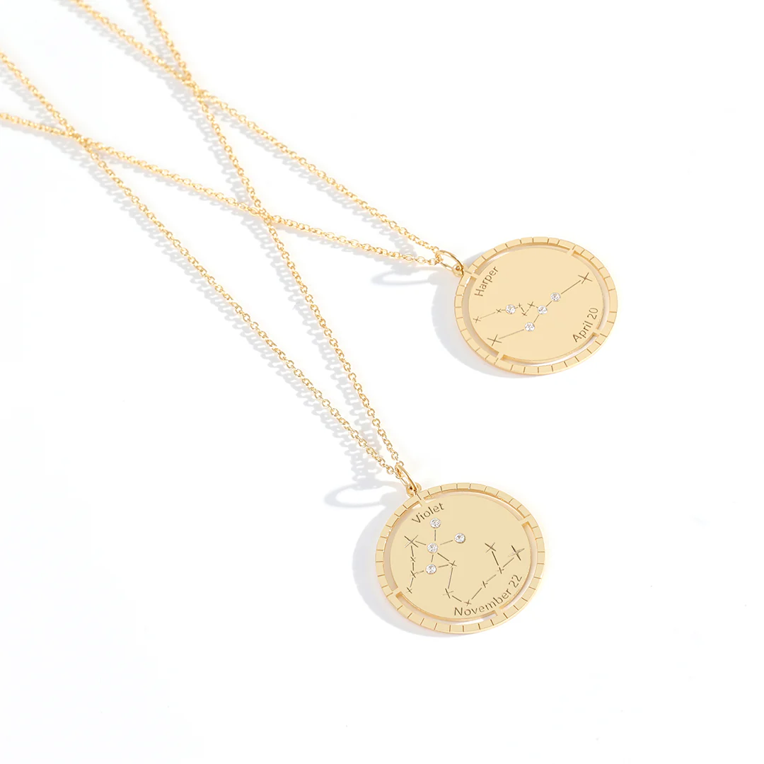 Personalized Constellation Pendant Necklace - Image 7