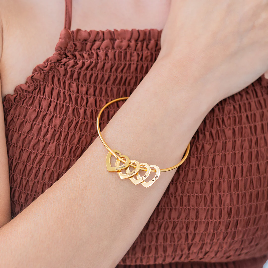 Personalized Hearts Love Bracelet - Image 3