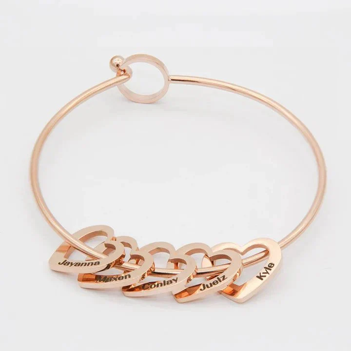 Personalized Hearts Love Bracelet - Image 5
