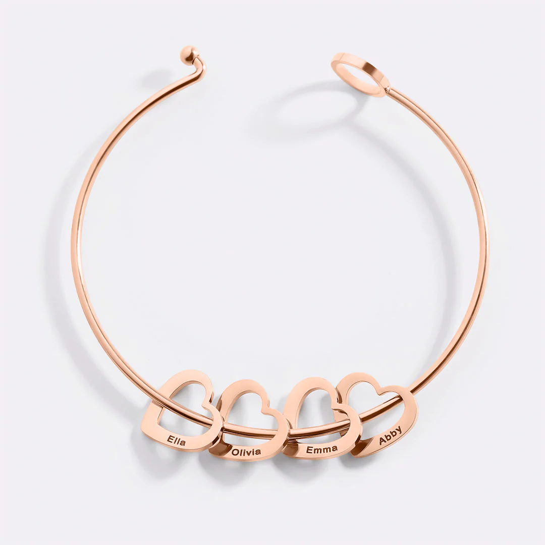 Personalized Hearts Love Bracelet - Image 8