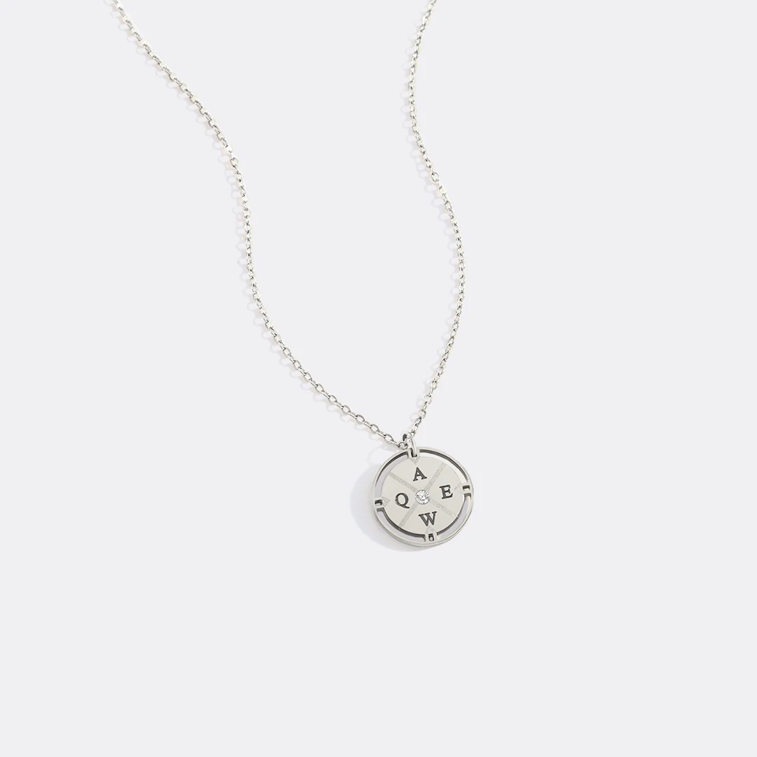 Personalized Mini Compass Pendant Necklace - Image 4