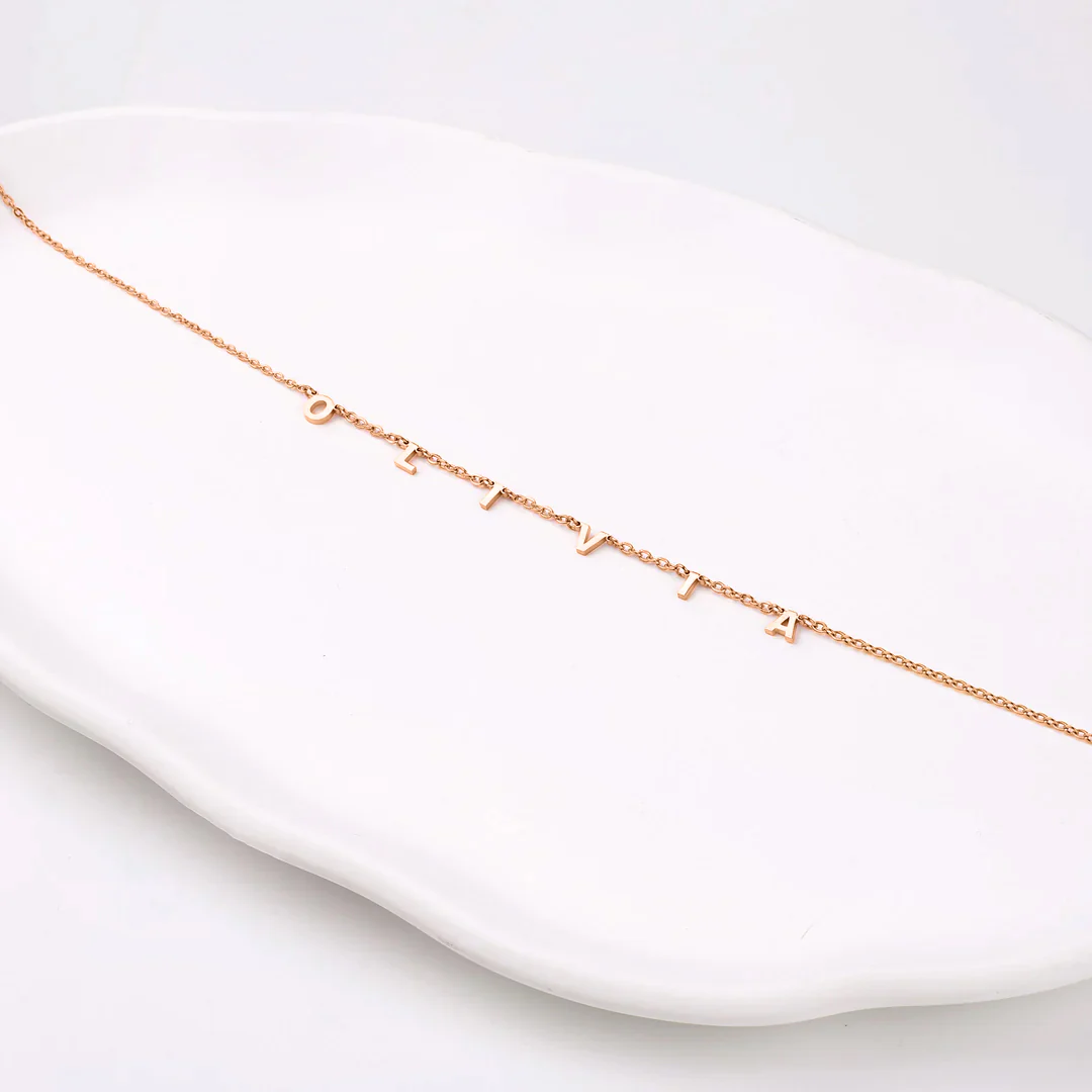 Personalized Minimalist Letter Necklace - Image 14