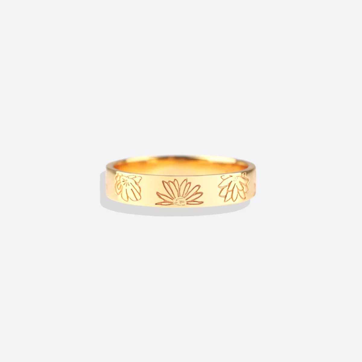 Personalized Stamped Flower Ring - Image 20