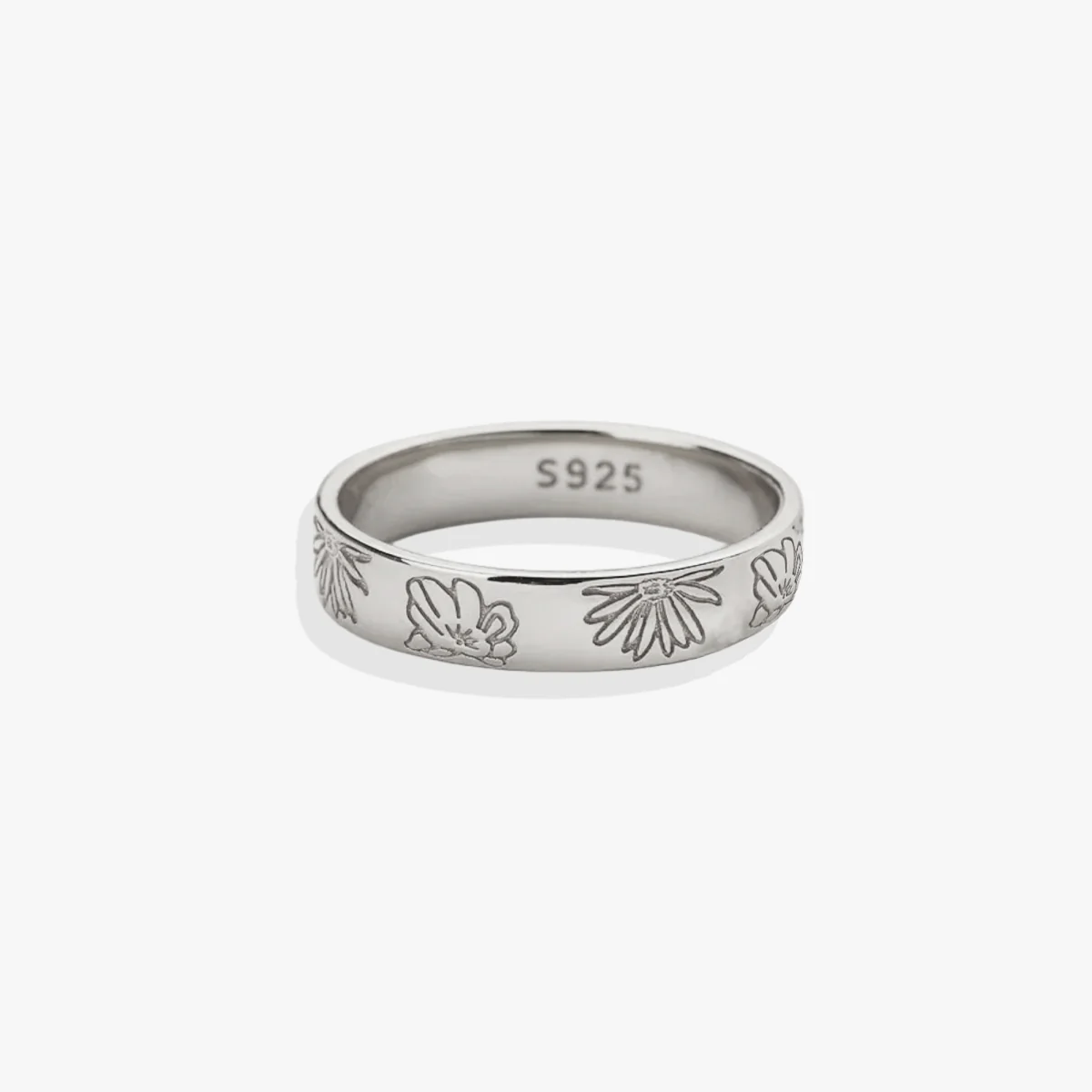 Personalized Stamped Flower Ring - Image 25