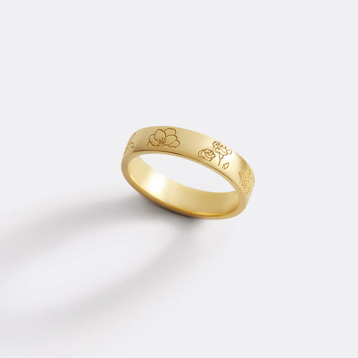 Personalized Stamped Flower Ring - Image 27