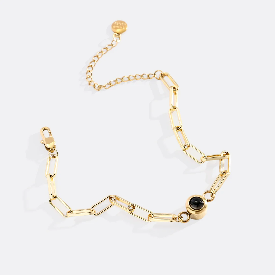Photo Bracelet with Paperclip Chain - Image 5