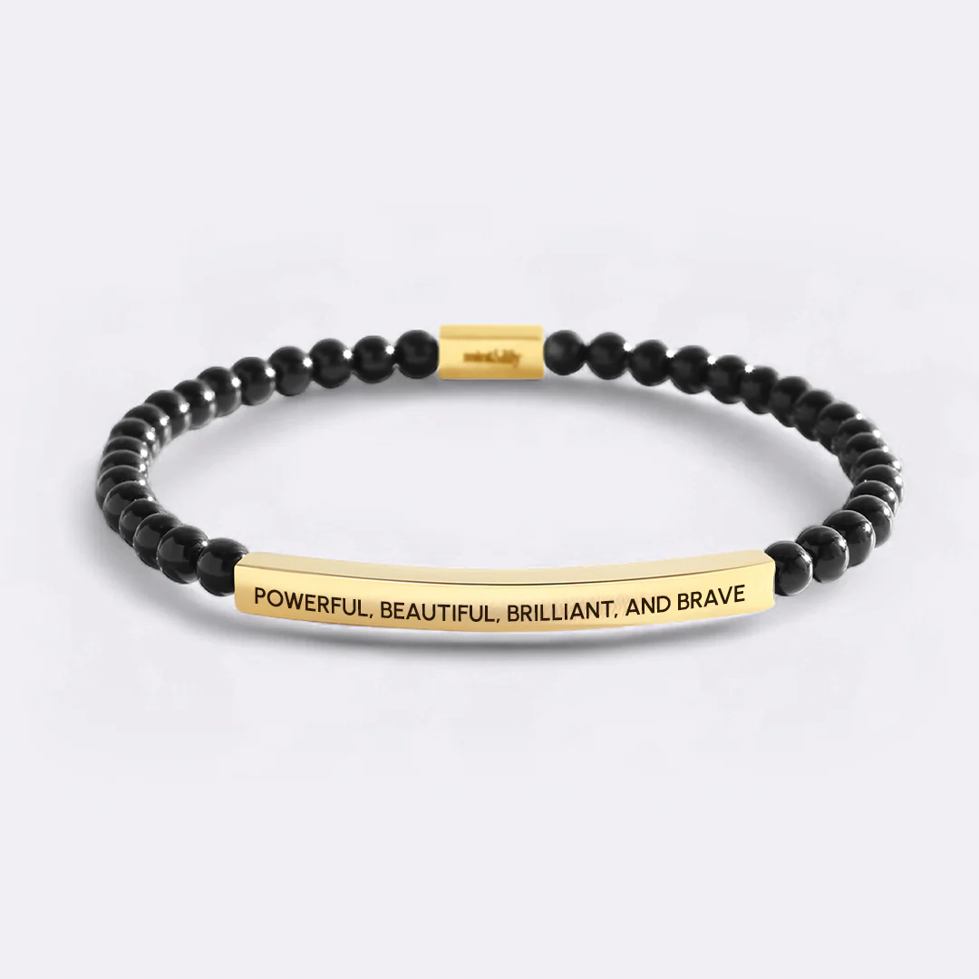 Powerful, Beautiful, Brilliant, and Brave Beaded Inspire Bracelet - Image 14