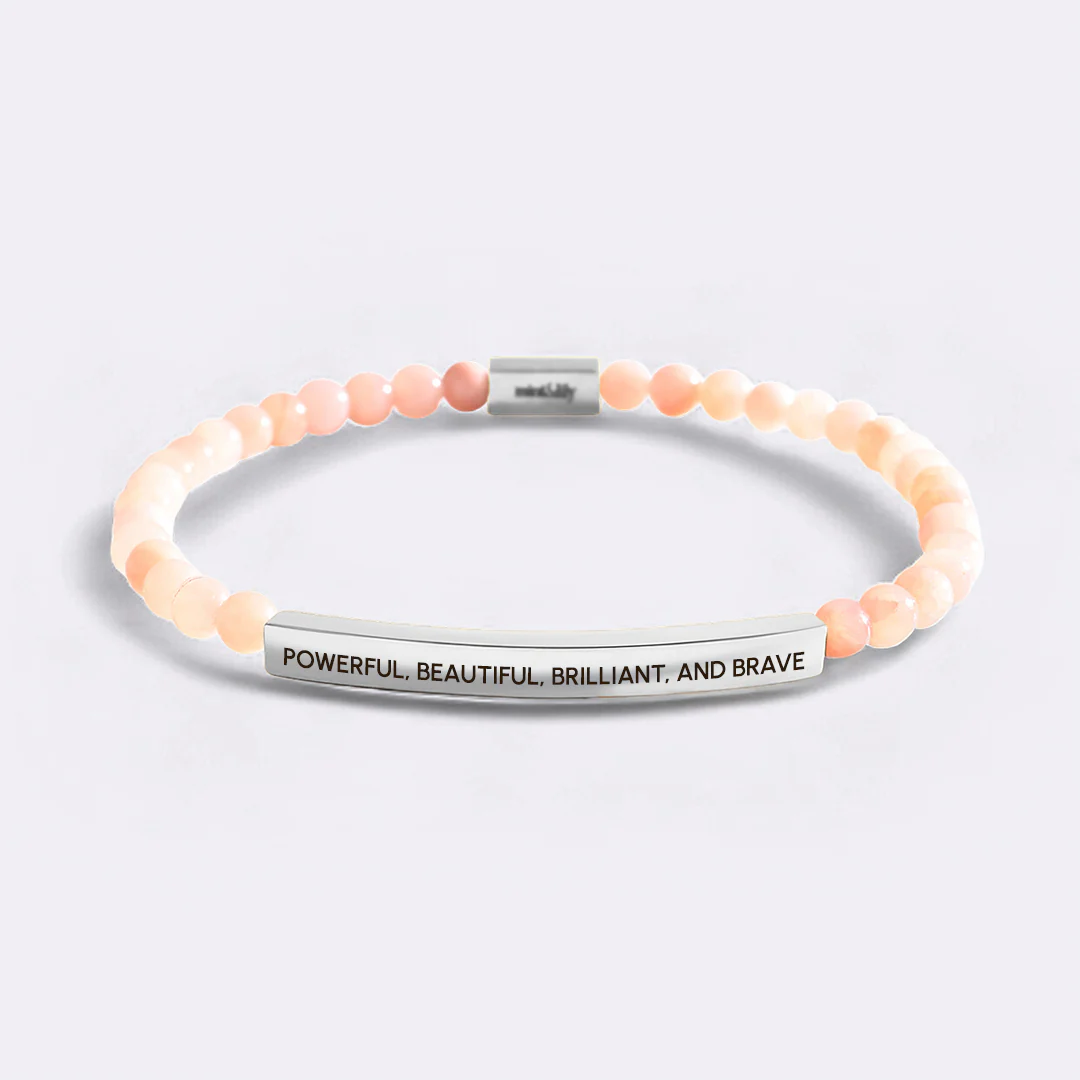 Powerful, Beautiful, Brilliant, and Brave Beaded Inspire Bracelet - Image 15