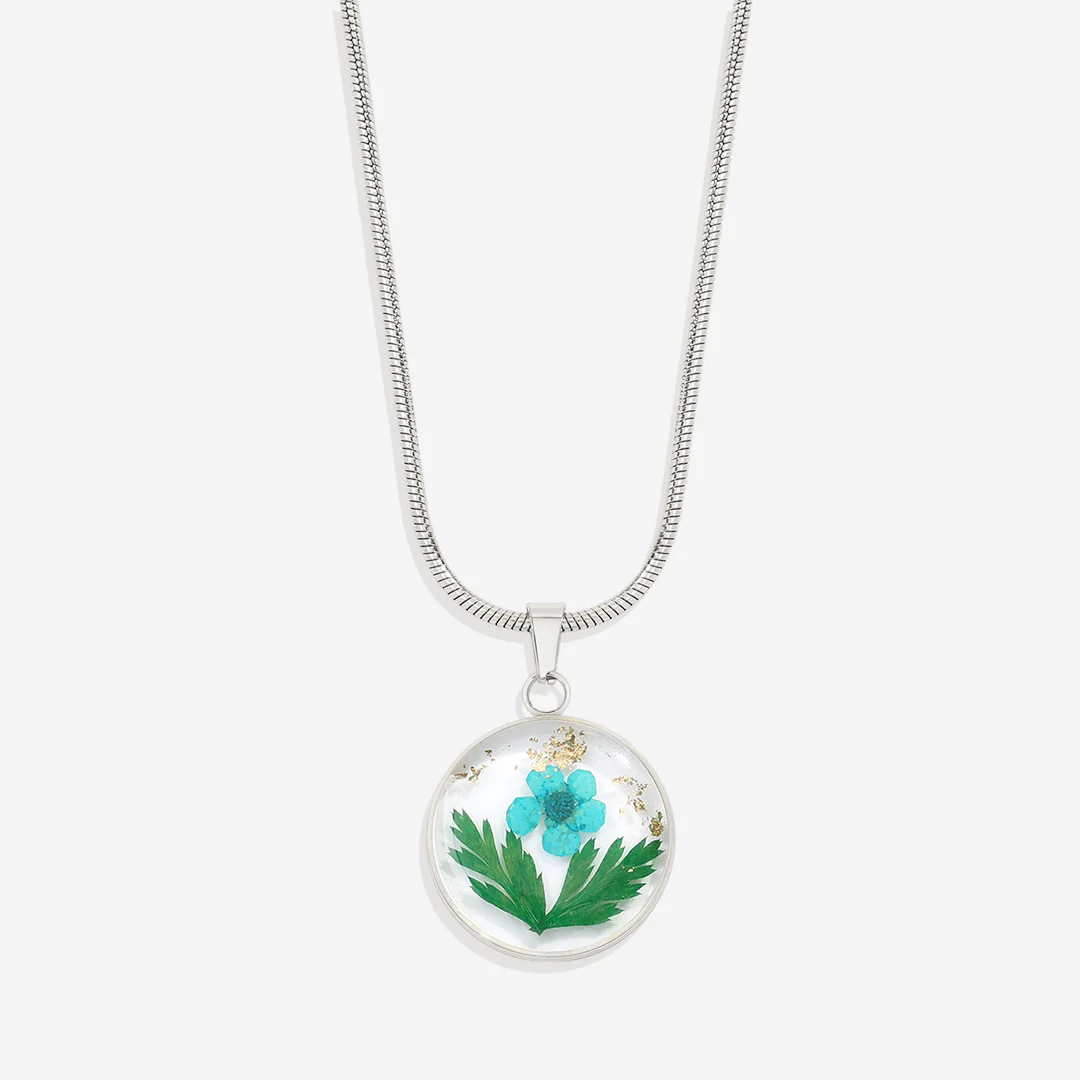 Pressed Birth Flower Necklace - Image 124