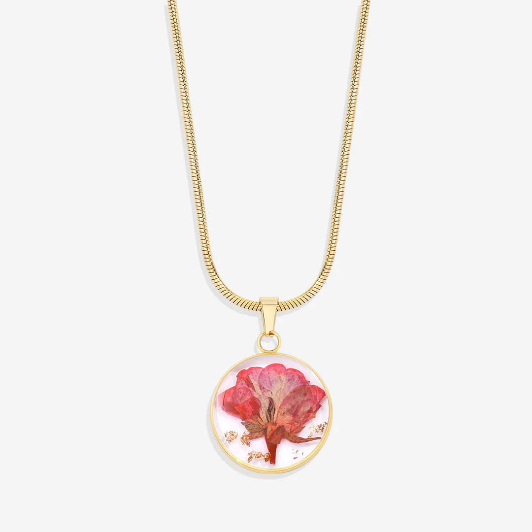 Pressed Birth Flower Necklace - Image 131