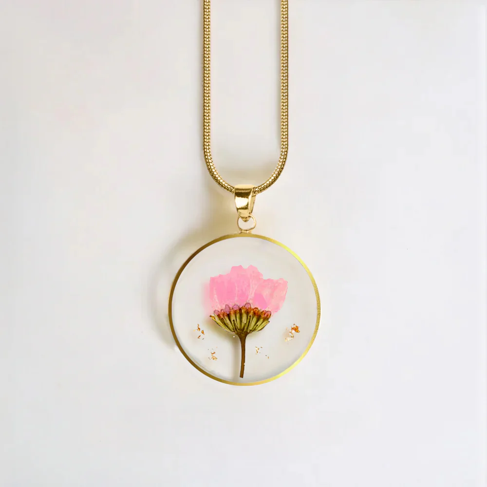 Pressed Birth Flower Necklace - Image 171