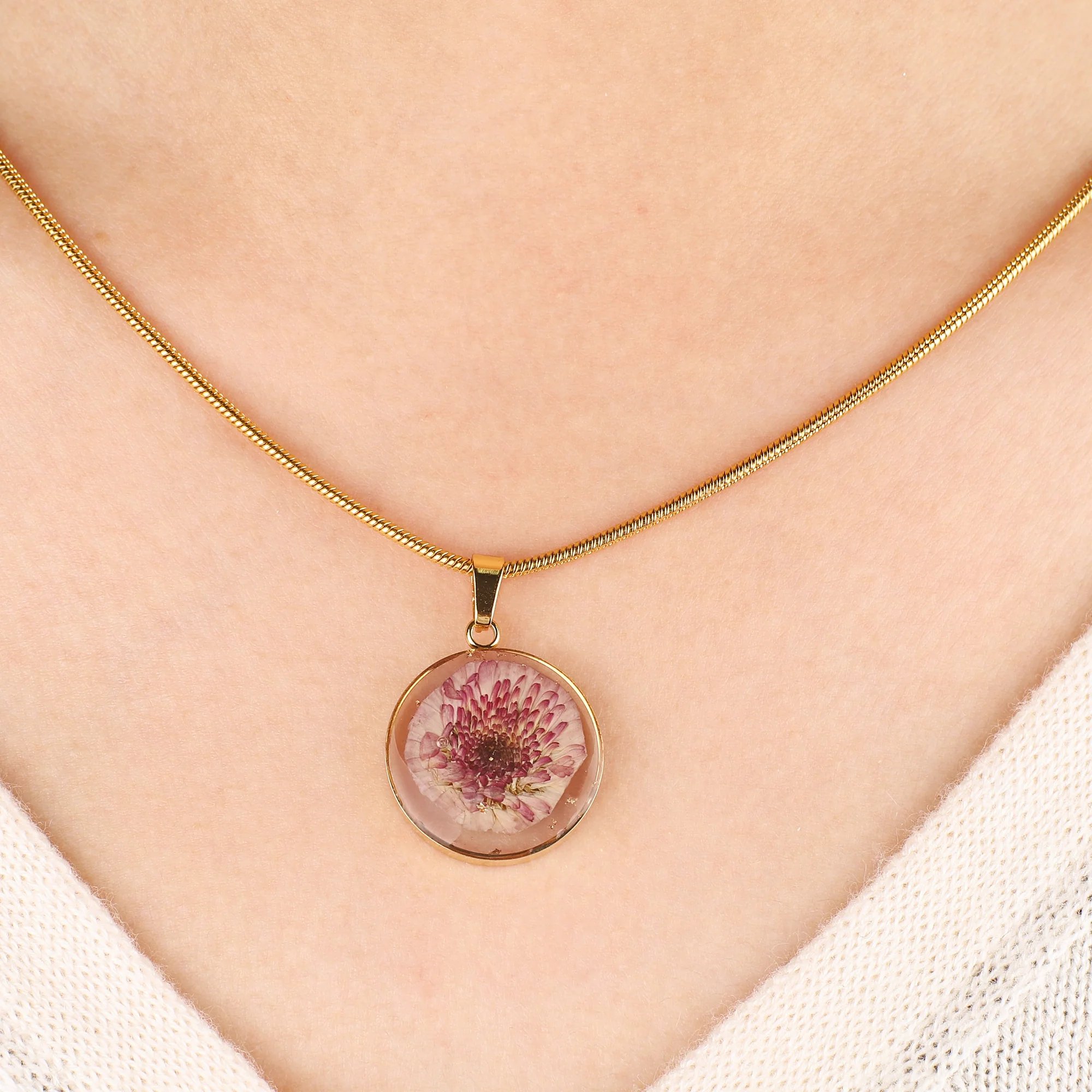 Pressed Birth Flower Necklace - Image 53