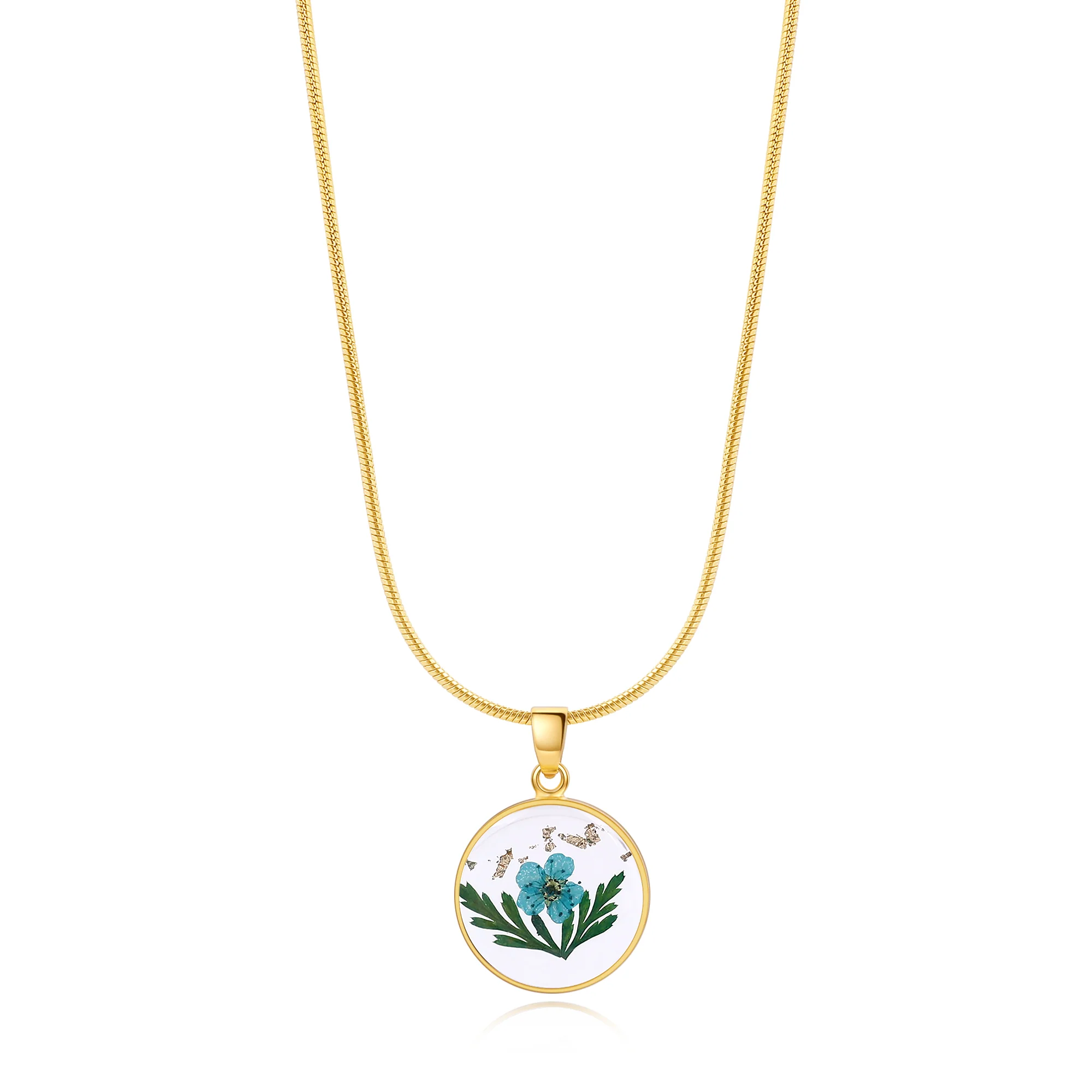 Pressed Birth Flower Necklace - Image 72