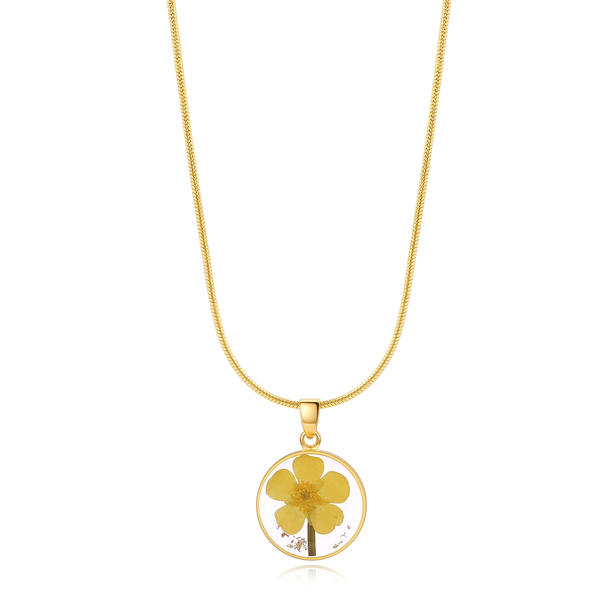 Pressed Birth Flower Necklace - Image 82