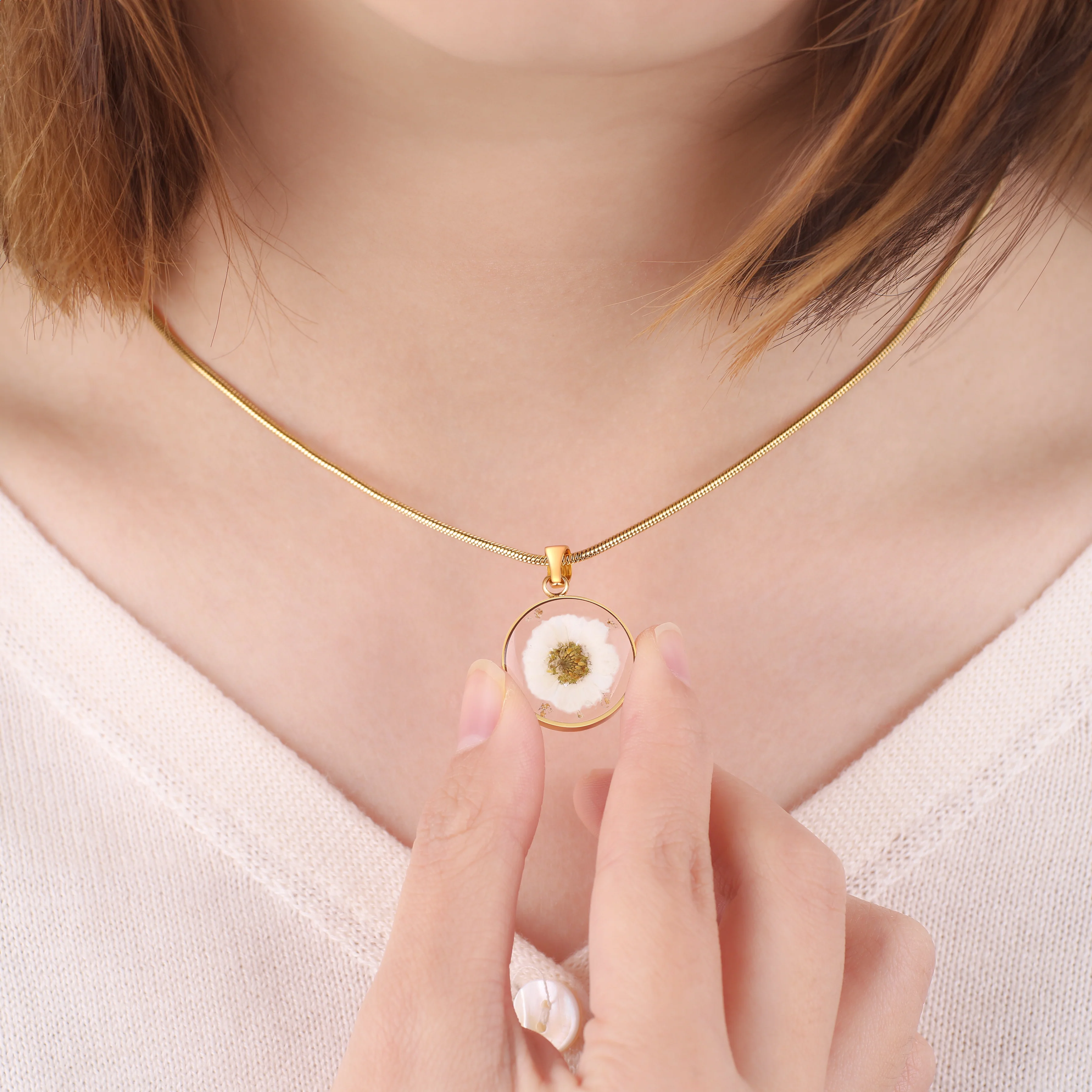 Pressed Birth Flower Necklace - Image 88